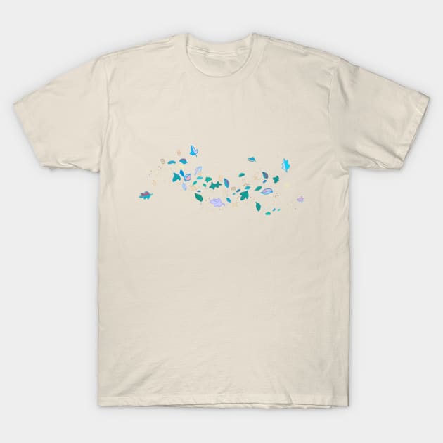 Colours of the Wind leaves T-Shirt by JennyGreneIllustration